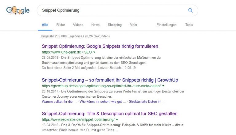 Read more about the article Snippets Optimierung: Mehr Text auch gleich mehr Klicks?